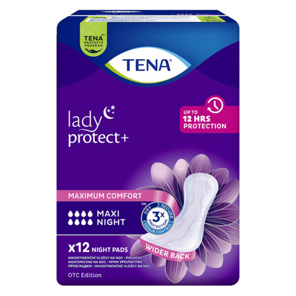 Tena Lady Maxi Night 12 sztuk, chłonność 8/8 kropli