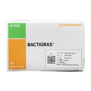 Smith Nephew Bactigras, 5x5 cm 50 sztuk - opatrunek z chlorhexydyną